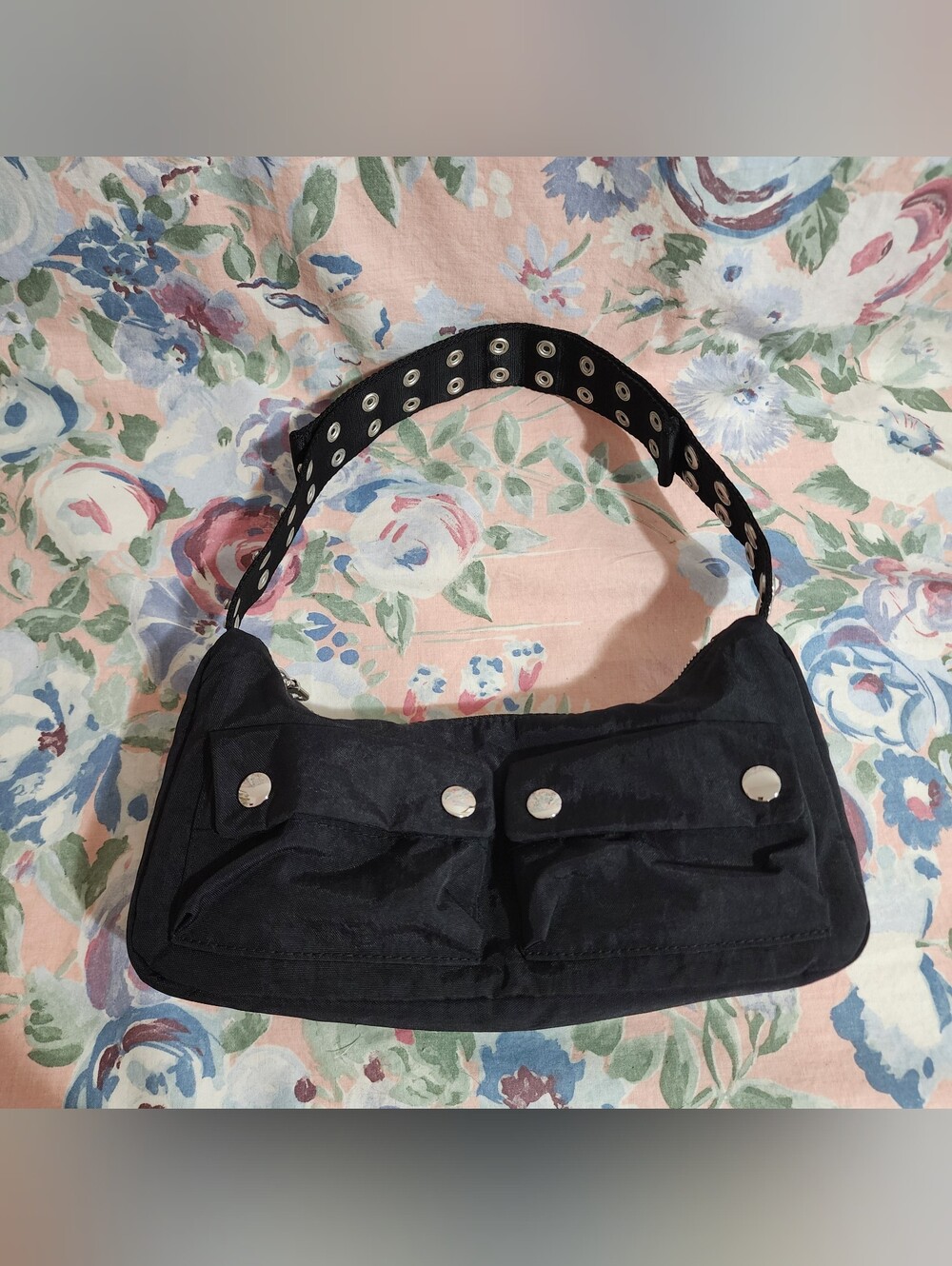BAGGU X MOLLY GODDARD Popper Strap Cargo Bag Black Shoulder Bag